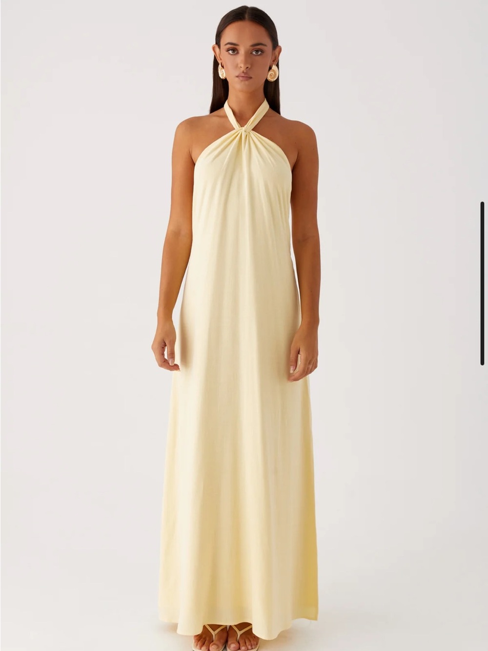 Peppermayo Golden Child Linen Yellow Maxi Dress - Picture 3 of 6